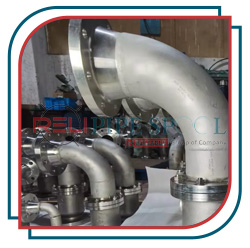 2.4660 Alloy 20 pipe spool with weld neck flange