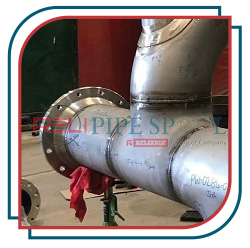 ASME SA106 pipe spool with weld neck flange