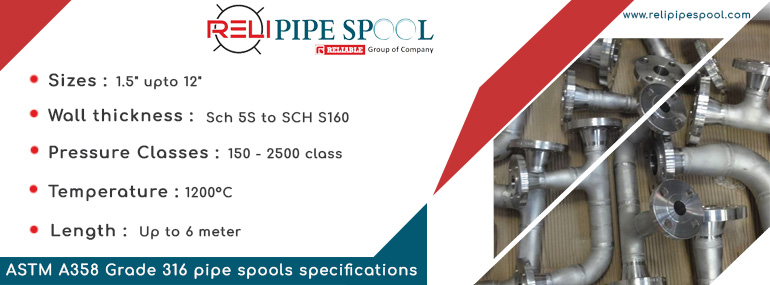 ASTM A358 Grade 316 pipe spools specification