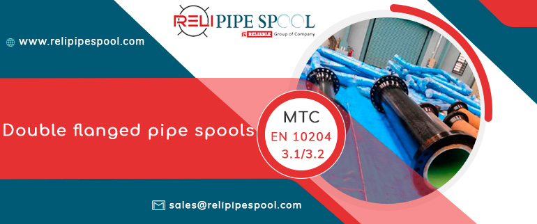 Double flanged pipe spools