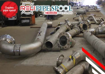 Duplex pipe spools