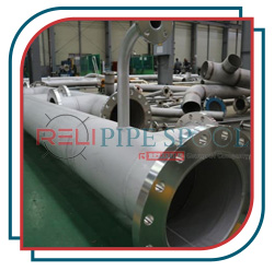 High nickel alloy pipe spool with weld neck flange