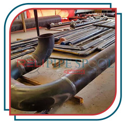Low carbon steel flanged pipe spool