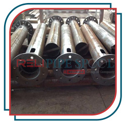 Mild steel alloy pipe spooling with both end flange