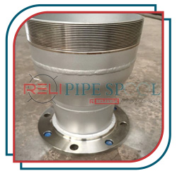 SS super duplex pipe spool with weld neck flange