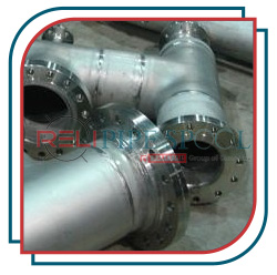 UNS 7718 pipe spool with weld neck flange